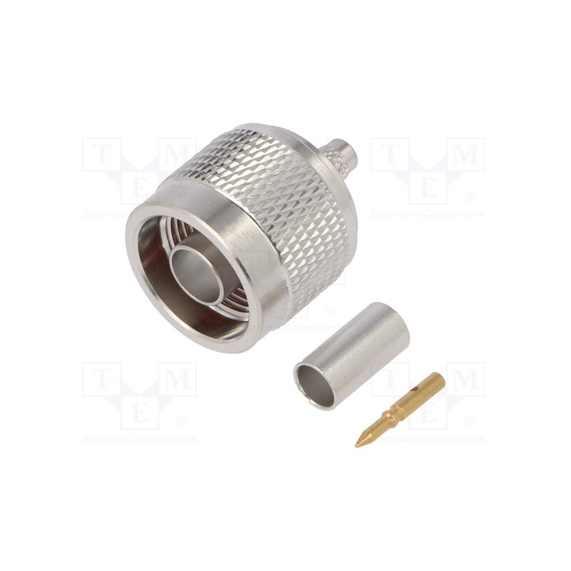 1 pcs x AMPHENOL RF - 172214 - Plug, N, male, straight, 50Ω, crimped, for cable, PTFE, gold-plated