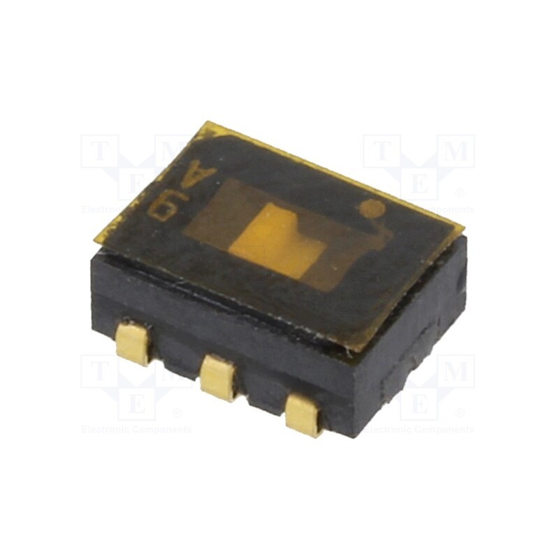 1 pcs x Nidec Copal Electronics - CAS-220A - Switch: slide, Pos: 2, DPDT, 0.1A/6VDC, ON-ON, SMT, Leads: curved