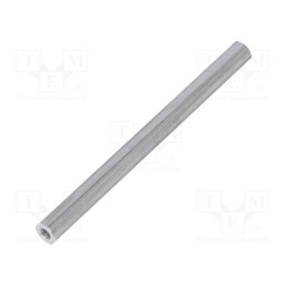 10 pcs x DREMEC - 134X70 - Screwed spacer sleeve, 70mm, Int.thread: M3, hexagonal, aluminium