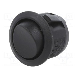 1 pcs x SWITCH COMPONENTS - RA1-1A-DC-2-B - ROCKER, SPST, Pos: 2, ON-OFF, 10A/28VDC, black, none, Rcont max: 50mΩ