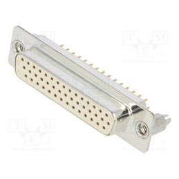 1 pcs x Deltron AG - HD-D44SY/2M86UN - D-Sub HD, PIN: 44, socket, female, on PCBs,PCB snap, straight, THT