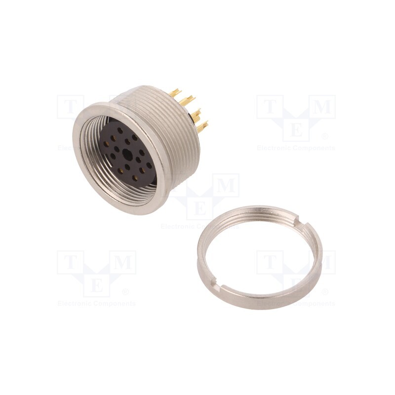 1 pcs x LUMBERG - 0304 14 - Connector: M16, socket, female, soldering, PIN: 14, 3A, 60V, IP68