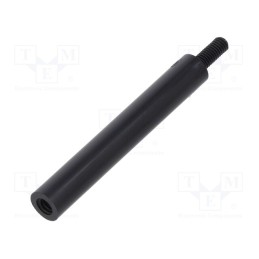 10 pcs x DREMEC - 285RDX40 - Screwed spacer sleeve, cylindrical, polyamide, M3, M3, 40mm, black