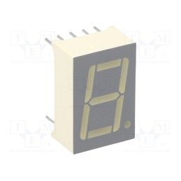 1 pcs x KINGBRIGHT ELECTRONIC - SA56-11LGWA - Display: LED, 7-segment, 14.22mm, 0.56', No.char: 1, green, anode