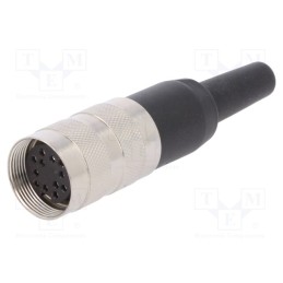 1 pcs x AMPHENOL - T3636001U - Connector: M16, plug, female, soldering, for cable, PIN: 12, 3A, 150V