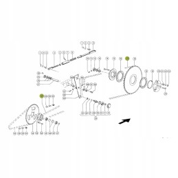 Claas reel drive chain 648166 0 rollon