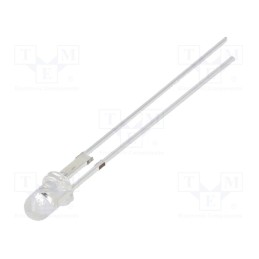 1 pcs x OPTOSUPPLY - OSR7CA3131P - LED, 3mm, red, 14400÷18000mcd, 30°, Front: convex, 2.3÷2.6V
