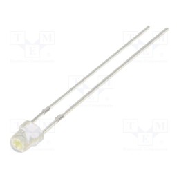 1 pcs x OPTOSUPPLY - OSW5DK3VA1A - LED, 3mm, white, 500mcd, 140°, Front: convex, 2.9V, No.of term: 2