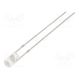 1 pcs x OPTOSUPPLY - OSM5DK3HE1B - LED, 3mm, white warm, 1560÷2180mcd, 140°, Front: flat, 2.7÷3.4V