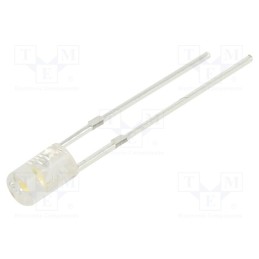 1 pcs x OPTOSUPPLY - OSM54K3HA1F - LED, 3mm, white warm, 450÷600mcd, 100°, Front: flat, 2.7÷3.2V
