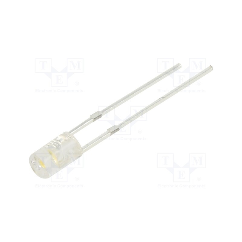 1 pcs x OPTOSUPPLY - OSM54K3HA1F - LED, 3mm, white warm, 450÷600mcd, 100°, Front: flat, 2.7÷3.2V