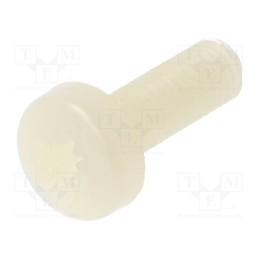 10 pcs x DREMEC - 8G205M5X16 - Screw, M5x16, 0.8, Head: cheese head, Pozidriv, 1,2mm, polyamide