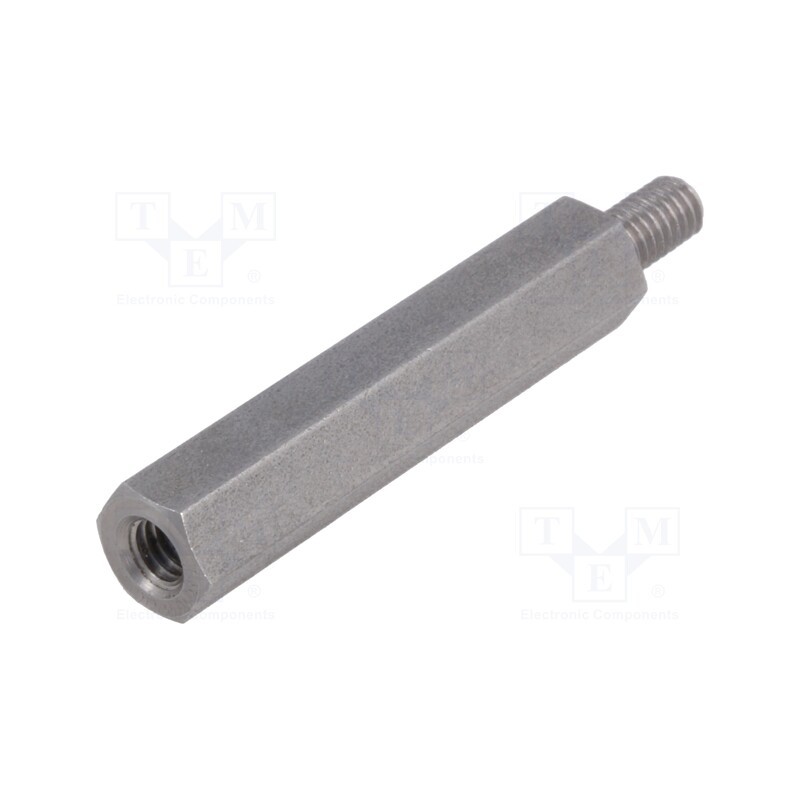 10 pcs x DREMEC - 246X35 - Screwed spacer sleeve, 35mm, Int.thread: M4, Ext.thread: M4