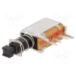 1 pcs x C&K - PN12SHNA03QE - Switch: push-button, Pos: 2, SPDT, 0.2A/30VDC, ON-ON, Leads: for PCB