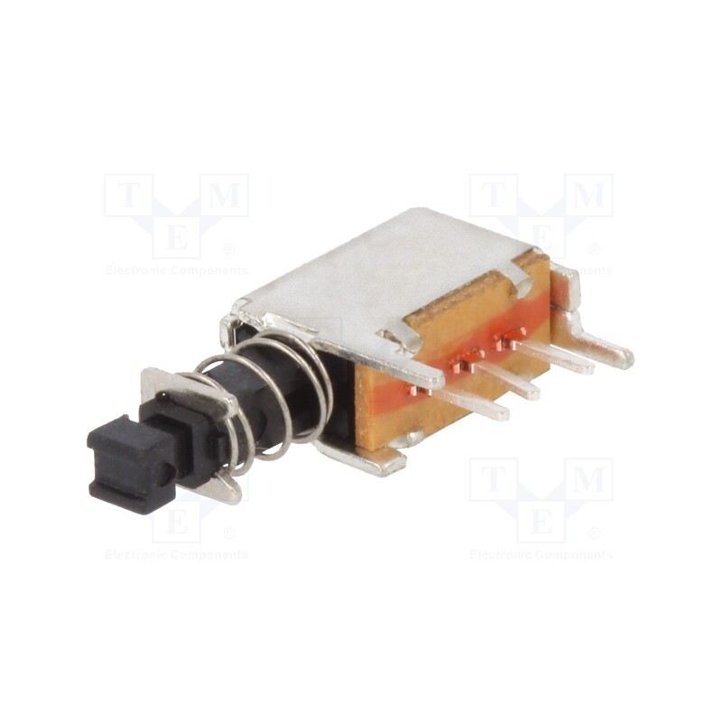 1 pcs x C&K - PN12SHNA03QE - Switch: push-button, Pos: 2, SPDT, 0.2A/30VDC, ON-ON, Leads: for PCB