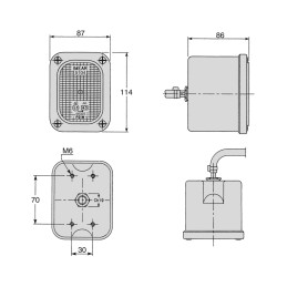 Universal rear lamp cobo 1000130
