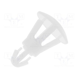 10 pcs x FIX&FASTEN - FIX-RCG-6.35 - Assembly stud, polyamide, L: 6.35mm, snap fastener, natural