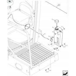 New Holland TC 4743535 windshield washer fluid reservoir
