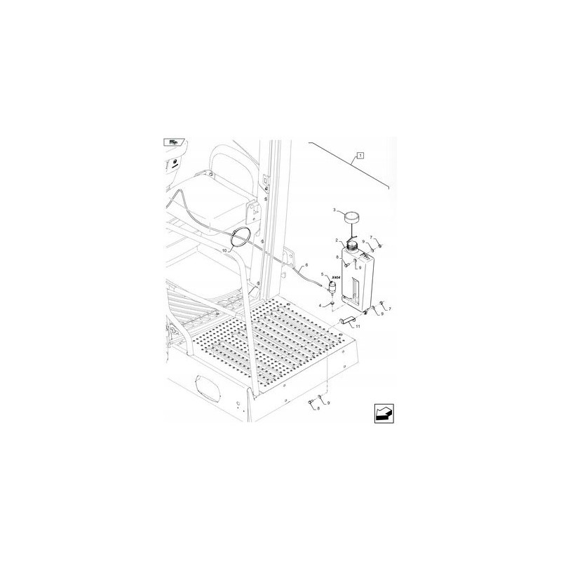New Holland TC 4743535 windshield washer fluid reservoir