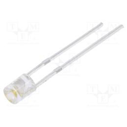 1 pcs x OPTOSUPPLY - OSM54K3FE1F - LED, 3mm, white warm, 250÷300mcd, 140°, Front: recessed, 2.7÷3.2V