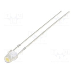 1 pcs x OPTOSUPPLY - OSM5DK3VA1A - LED, 3mm, white warm, 1120mcd, 100°, Front: convex, 2.9V, -30÷85°C