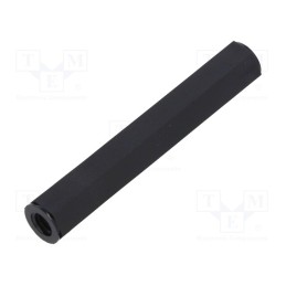 10 pcs x DREMEC - 189X65 - Screwed spacer sleeve, hexagonal, polyamide, M6, L: 65mm, black