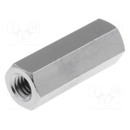 10 pcs x DREMEC - 116X20 - Screwed spacer sleeve, 20mm, Int.thread: M4, hexagonal, brass