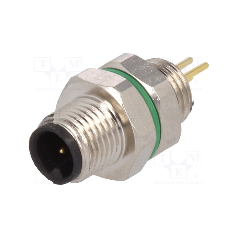 1 pcs x BULGIN - PXMBNI05FPM03APC - Connector: M5, socket, male, THT, PIN: 3, IP67, 60V, 1A
