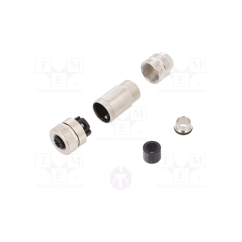 1 pcs x WEIDMu00dcLLER - 1892130000 SAIBM-4/8S-M12-4P D-COD - Plug, M12, PIN: 4, female, D code-Ethernet, for cable, straight