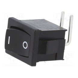 1 pcs x E-SWITCH - R1966ABLKBLKGR - ROCKER, SPST, Pos: 2, ON-OFF, 15A/125VAC, black, -30÷65°C, 1000MΩ