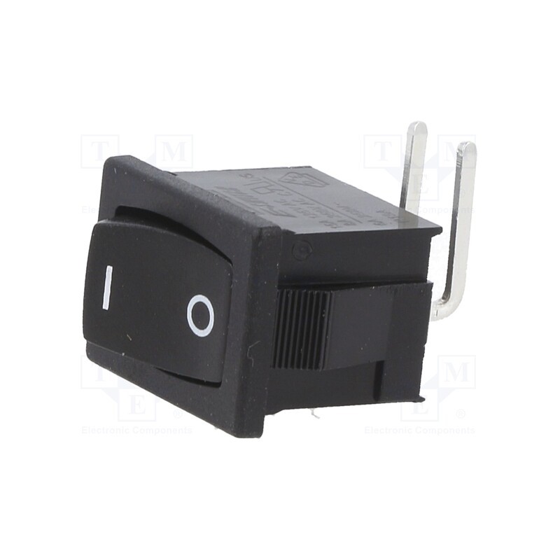 1 pcs x E-SWITCH - R1966ABLKBLKGR - ROCKER, SPST, Pos: 2, ON-OFF, 15A/125VAC, black, -30÷65°C, 1000MΩ