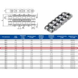 Double row roller chain 12b 2 galla 3 4