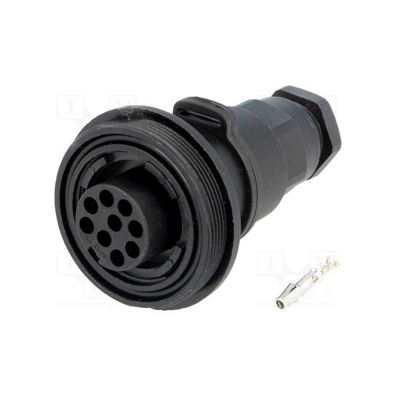 1 pcs x BULGIN - PX0729/S - Connector: circular, plug, female, PIN: 9, Standard Buccaneer®