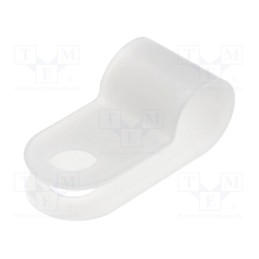 10 pcs x FIX&FASTEN - FIX-CC-15 - Fixing clamp, Cable P-clips, ØBundle : 5.6mm, polyamide, natural