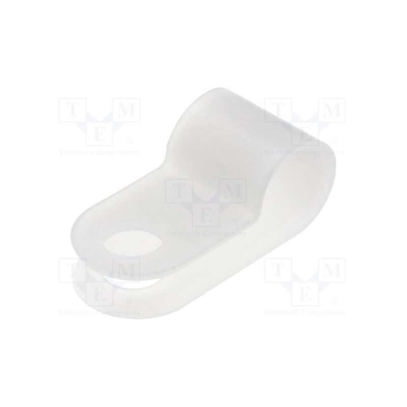 10 pcs x FIX&FASTEN - FIX-CC-15 - Fixing clamp, Cable P-clips, ØBundle : 5.6mm, polyamide, natural