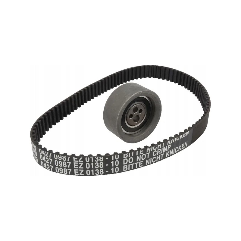 Timed belt with roller