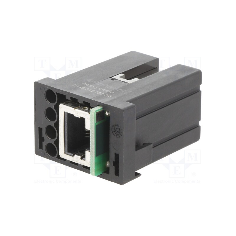 1 pcs x AMPHENOL - C146F12001G8 - Connector: HDC, module, female, C146,heavy|mate M, PIN: 4, 4+RJ45
