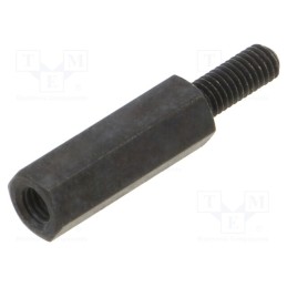 10 pcs x DREMEC - 213X20SW - Screwed spacer sleeve, 20mm, Int.thread: M3, Ext.thread: M3, brass