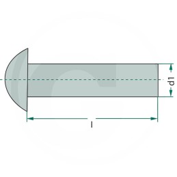 Ball head rivets for agco dronningborg massey f