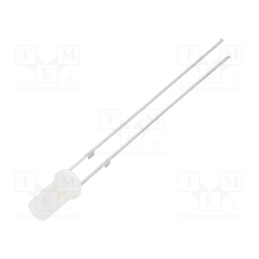 1 pcs x OPTOSUPPLY - OSM5DK3NE2A - LED, 3mm, white warm, 750÷1120mcd, 140°, Front: flat, 2.7÷3.4V