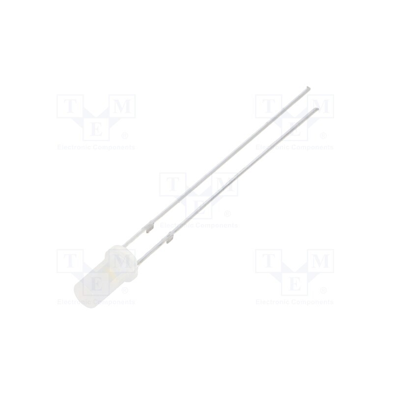 1 pcs x OPTOSUPPLY - OSM5DK3NE2A - LED, 3mm, white warm, 750÷1120mcd, 140°, Front: flat, 2.7÷3.4V