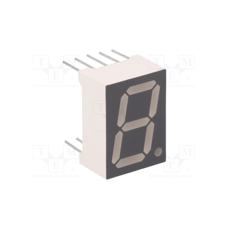 1 pcs x FORYARD - FYS-5613AUHR-21 - Display: LED, 7-segment, 14.2mm, 0.56', No.char: 1, red, 30÷60mcd