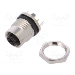 1 pcs x TELEGu00c4RTNER - J80020A0221 - Socket, M12, PIN: 4, female, D code-Ethernet, for panel mounting