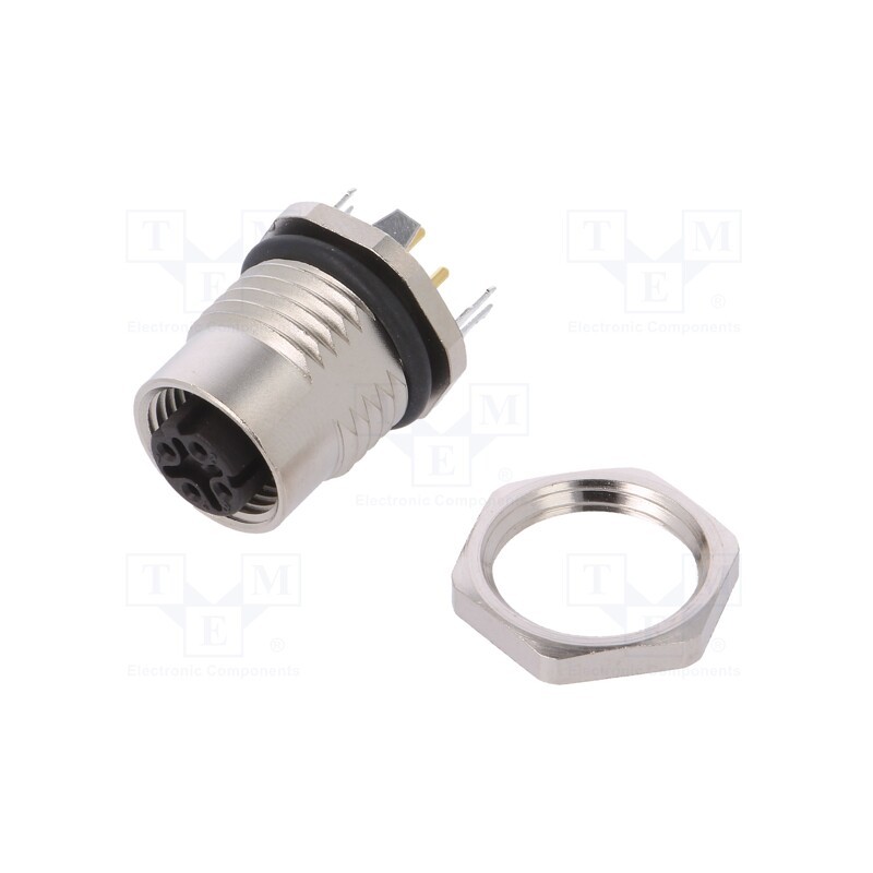 1 pcs x TELEGu00c4RTNER - J80020A0221 - Socket, M12, PIN: 4, female, D code-Ethernet, for panel mounting