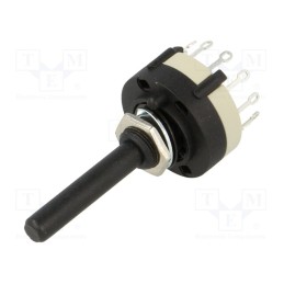 1 pcs x CANAL ELECTRONIC - SR26NS1-2-6-M10-38R6 - Switch: rotary, Pos: 6, 0.3A/125VAC, 1A/30VDC, Poles number: 2, 30°