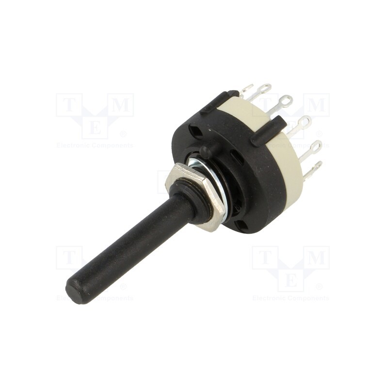 1 pcs x CANAL ELECTRONIC - SR26NS1-2-6-M10-38R6 - Switch: rotary, Pos: 6, 0.3A/125VAC, 1A/30VDC, Poles number: 2, 30°
