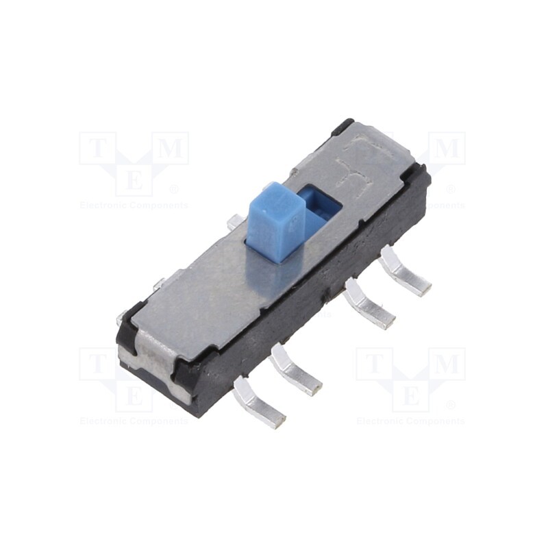 1 pcs x KNITTER-SWITCH - MMS 228 T - Switch: slide, Pos: 2, SPDT, 0.3A/6VDC, ON-ON, PCB, Leads: flat pin
