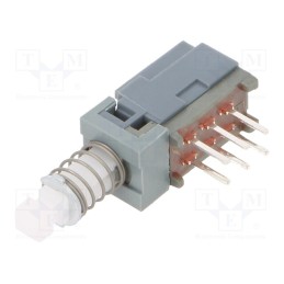 1 pcs x E-SWITCH - PBH2UOANAGX - Switch: push-button, Pos: 2, DPDT, 0.1A/30VDC, ON-(ON), THT