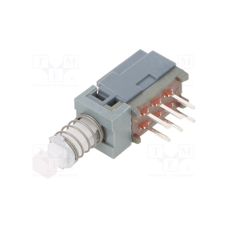 1 pcs x E-SWITCH - PBH2UOANAGX - Switch: push-button, Pos: 2, DPDT, 0.1A/30VDC, ON-(ON), THT