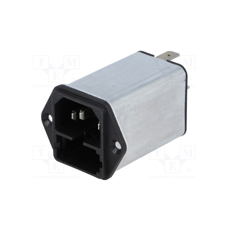 1 pcs x SCHURTER - 4301.5002 - Connector: AC supply, socket, male, 2A, 250VAC, IEC 60320, C14 (E)